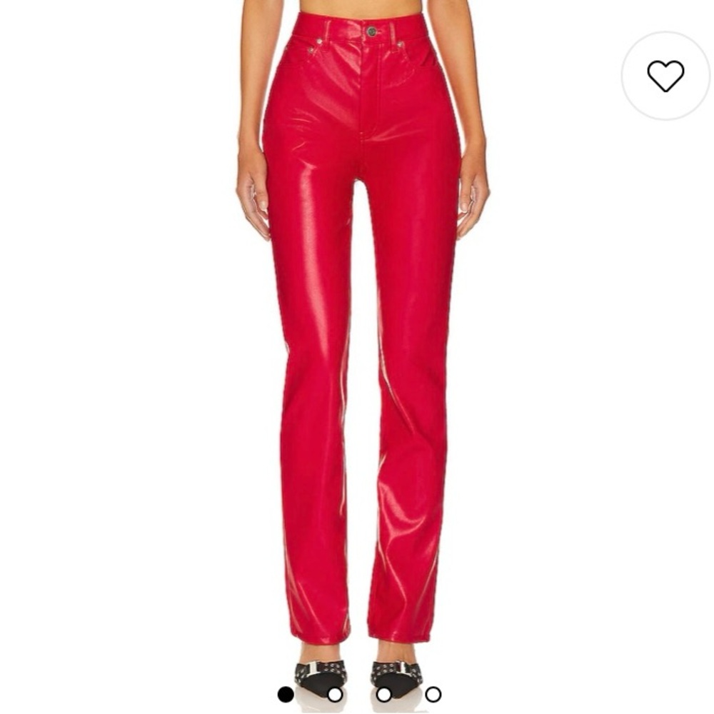 NWT AFRM Red Faux Leather Pants